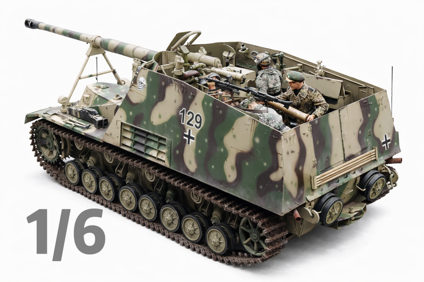 1/6 Scale WW2 German Nashorn Self-Propelled Anti-Tank Gun Custom Model