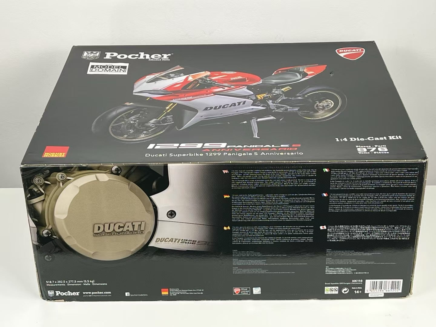 Pocher 1:4 Ducati 1299 Panigale S Model Kit – 976 Parts Diecast Limited