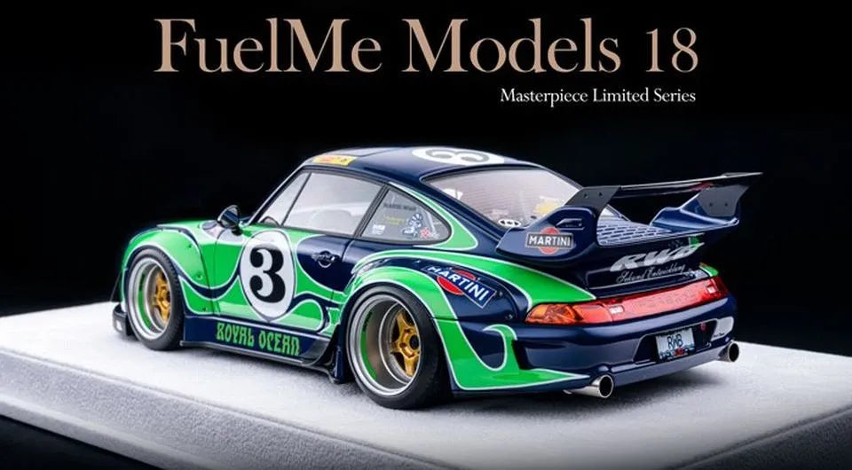 FuelMe 1/18 Porsche 911 (993) RWB Martini Livery Limited Edition 59 Pcs