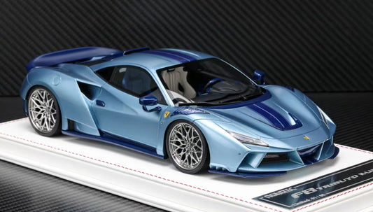 Davis & Giovanni 1/18 Ferrari F8 N-Largo Silver Blue Resin Model