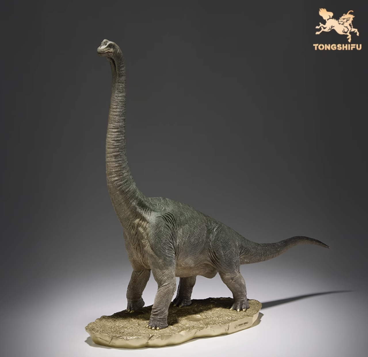 Statua in ottone di Brachiosauro TONGSHIFU 1/8 Jurassic World Ltd 500 n. 001