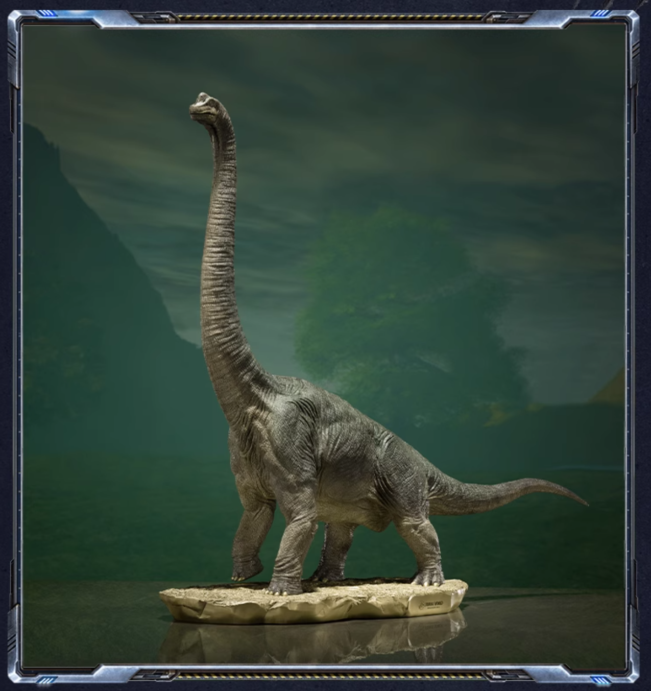 Statua in ottone di Brachiosauro TONGSHIFU 1/8 Jurassic World Ltd 500 n. 001