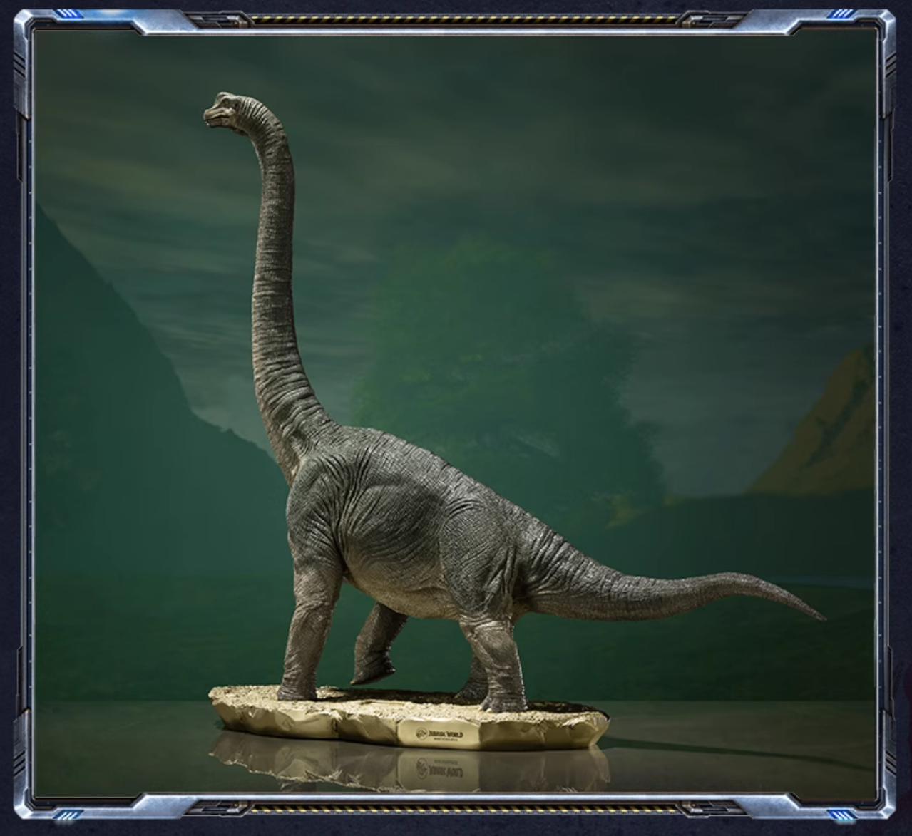 Statua in ottone di Brachiosauro TONGSHIFU 1/8 Jurassic World Ltd 500 n. 001