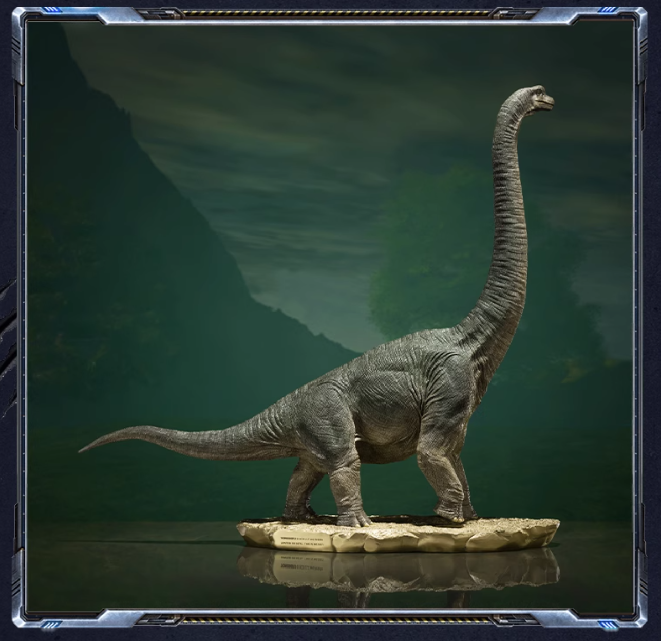 Statua in ottone di Brachiosauro TONGSHIFU 1/8 Jurassic World Ltd 500 n. 001