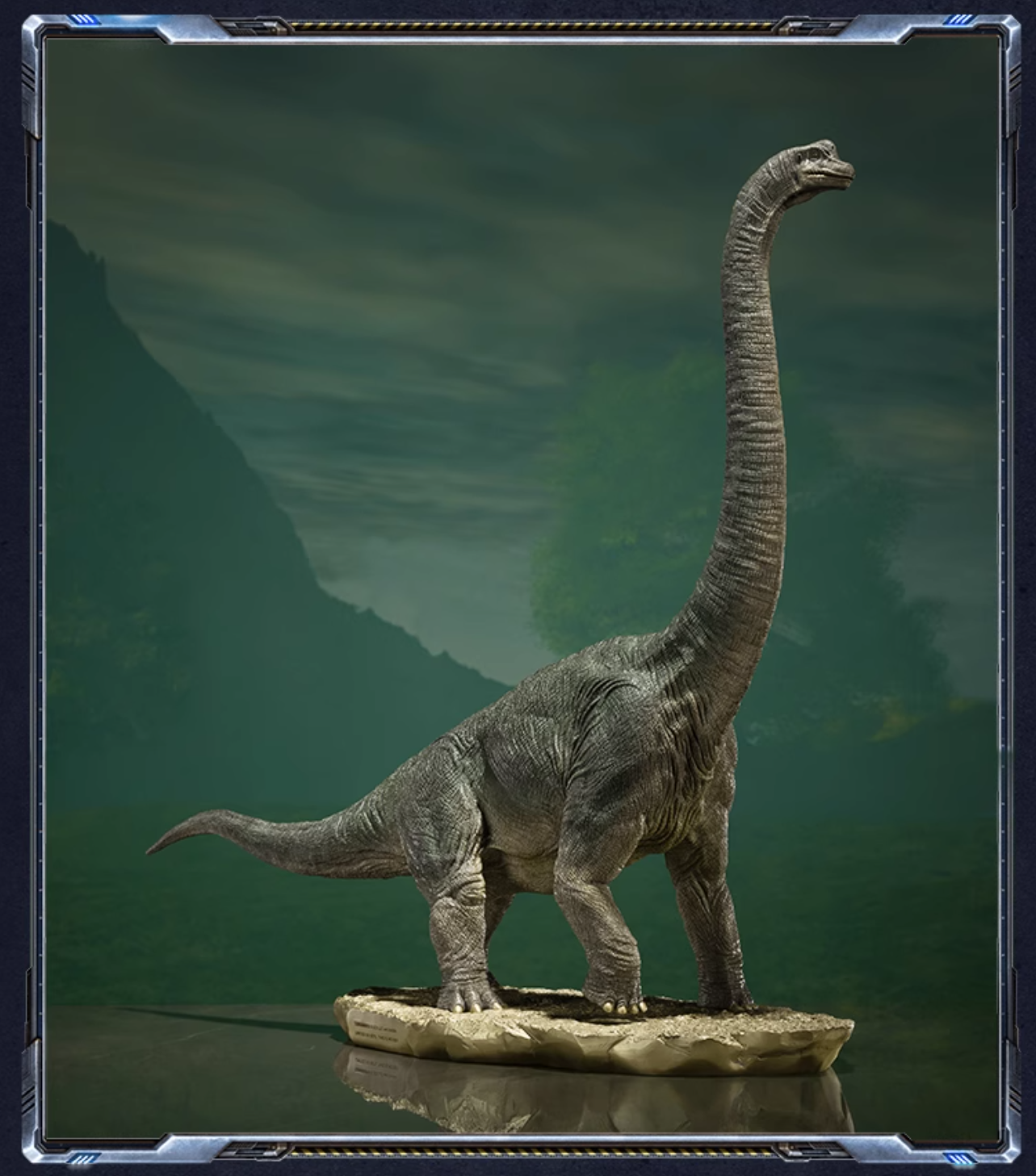 Statua in ottone di Brachiosauro TONGSHIFU 1/8 Jurassic World Ltd 500 n. 001