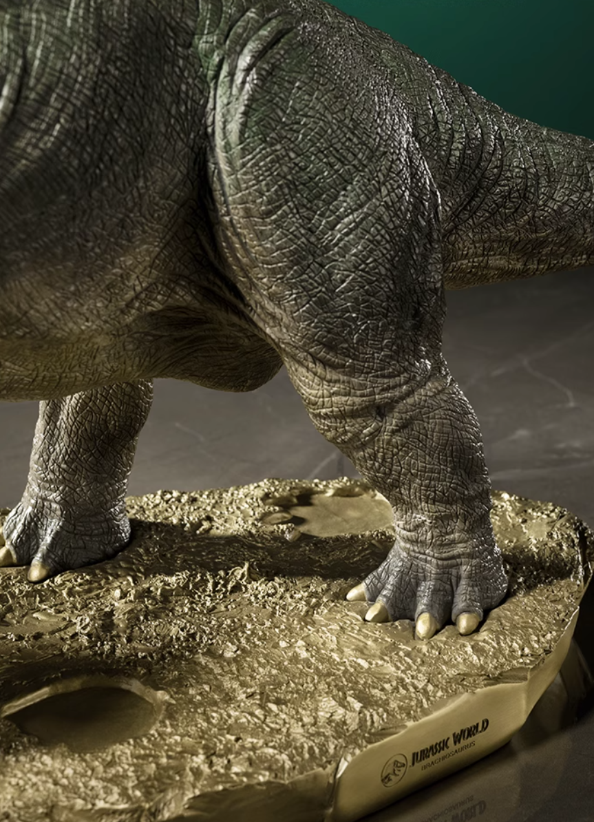 Statua in ottone di Brachiosauro TONGSHIFU 1/8 Jurassic World Ltd 500 n. 001