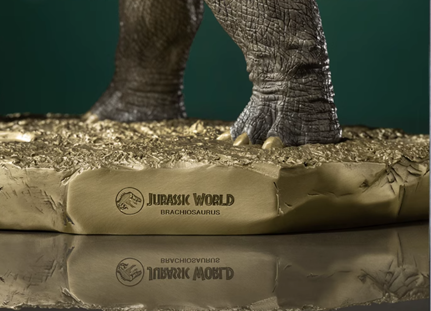 Statua in ottone di Brachiosauro TONGSHIFU 1/8 Jurassic World Ltd 500 n. 001