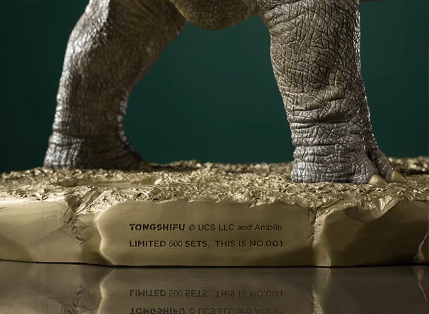 Statua in ottone di Brachiosauro TONGSHIFU 1/8 Jurassic World Ltd 500 n. 001