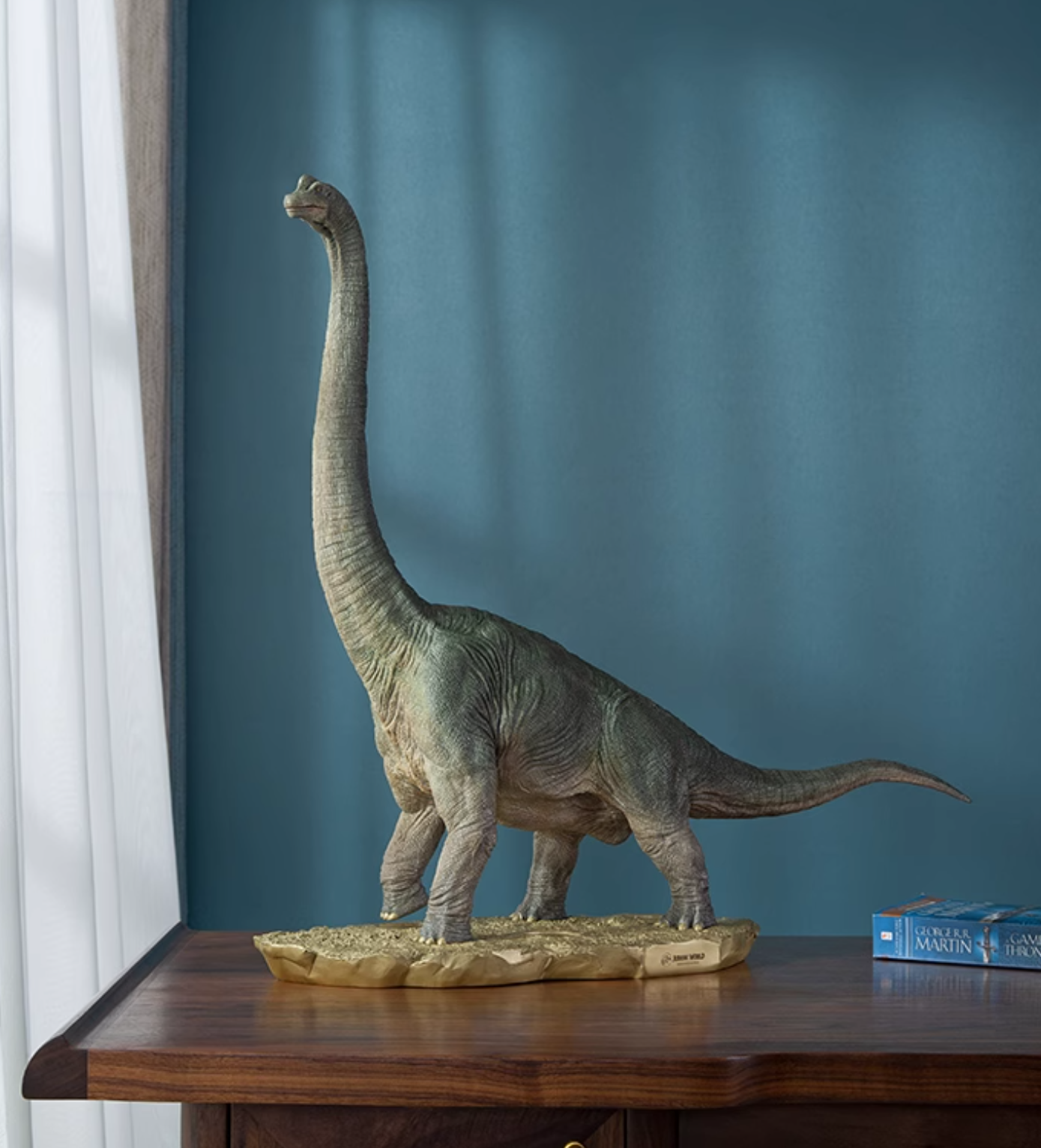 Statua in ottone di Brachiosauro TONGSHIFU 1/8 Jurassic World Ltd 500 n. 001