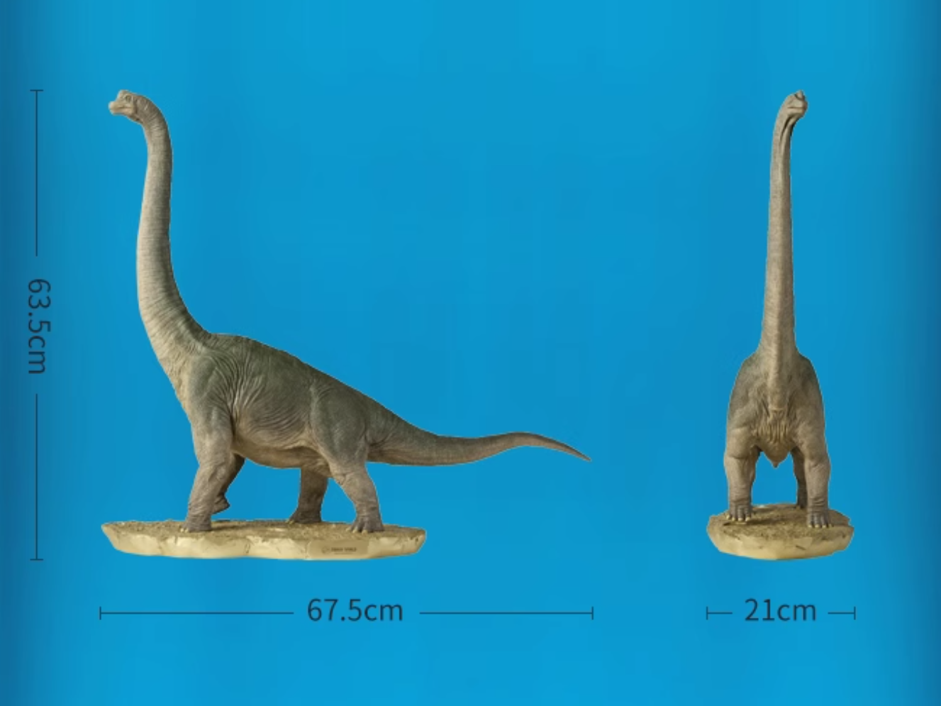 Statua in ottone di Brachiosauro TONGSHIFU 1/8 Jurassic World Ltd 500 n. 001