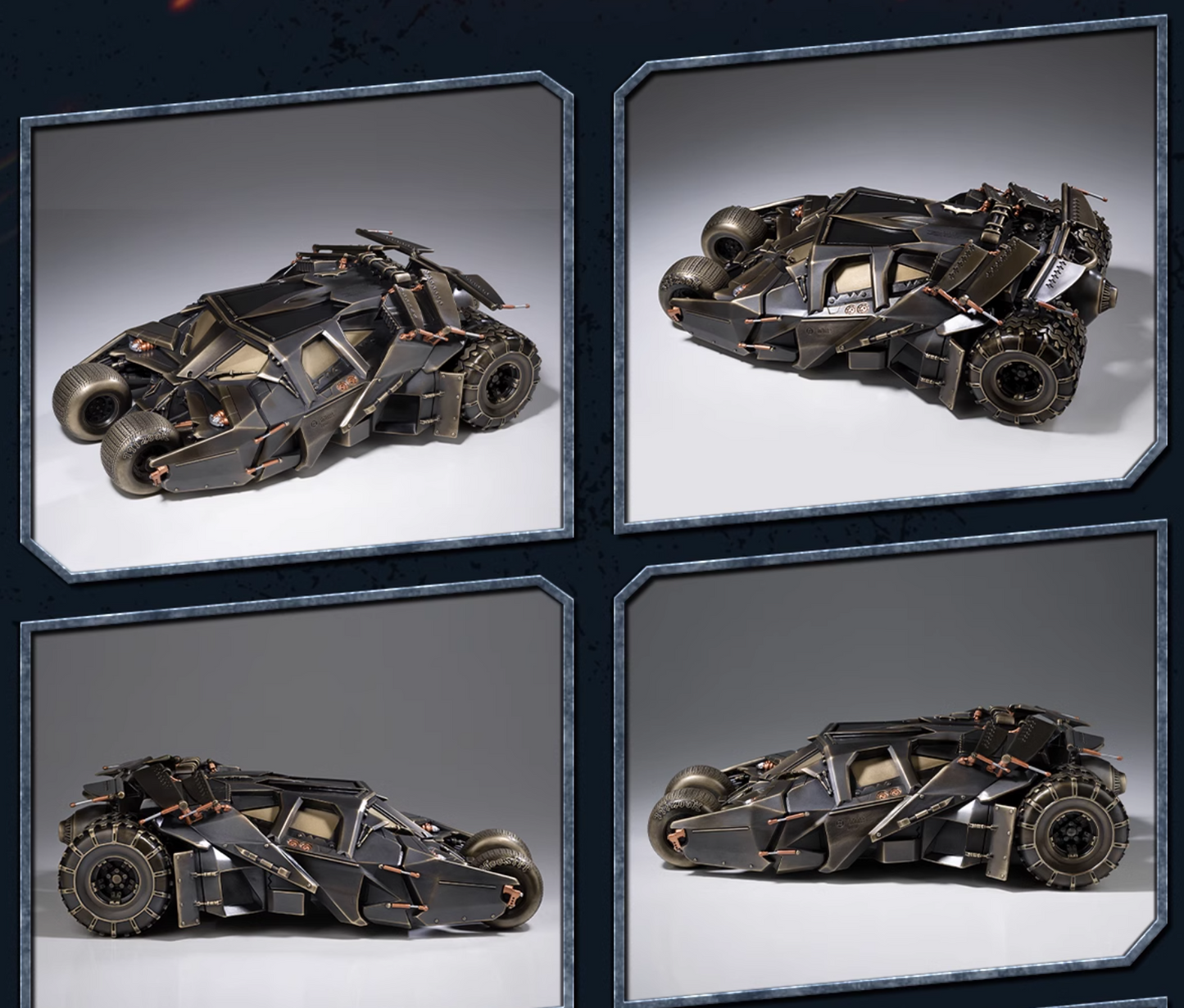 TONGSHIFU DC Batmobile modello in ottone edizione limitata 999 da collezione interamente in metallo