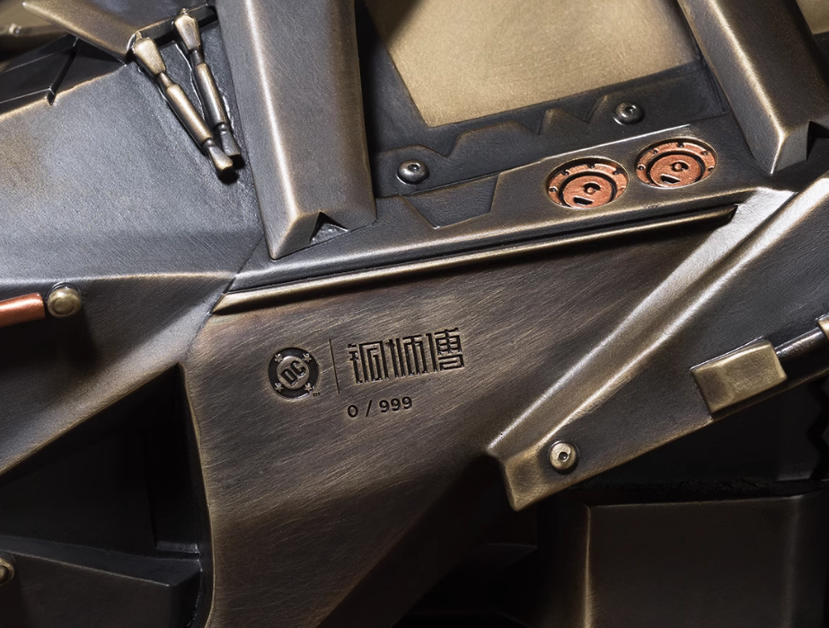 TONGSHIFU DC Batmobile modello in ottone edizione limitata 999 da collezione interamente in metallo