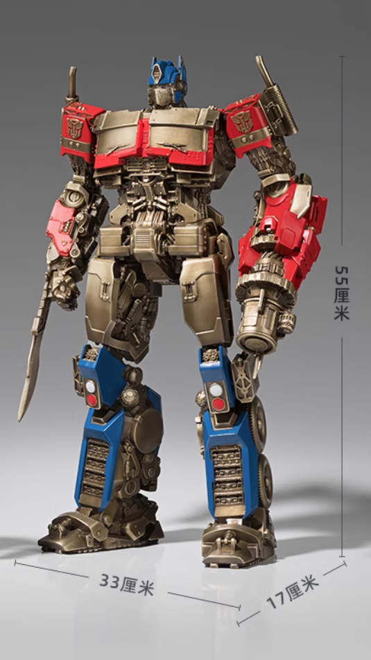 Statua in ottone di Optimus Prime di TONGSHIFU Transformers con licenza Ltd 3999 completamente in metallo
