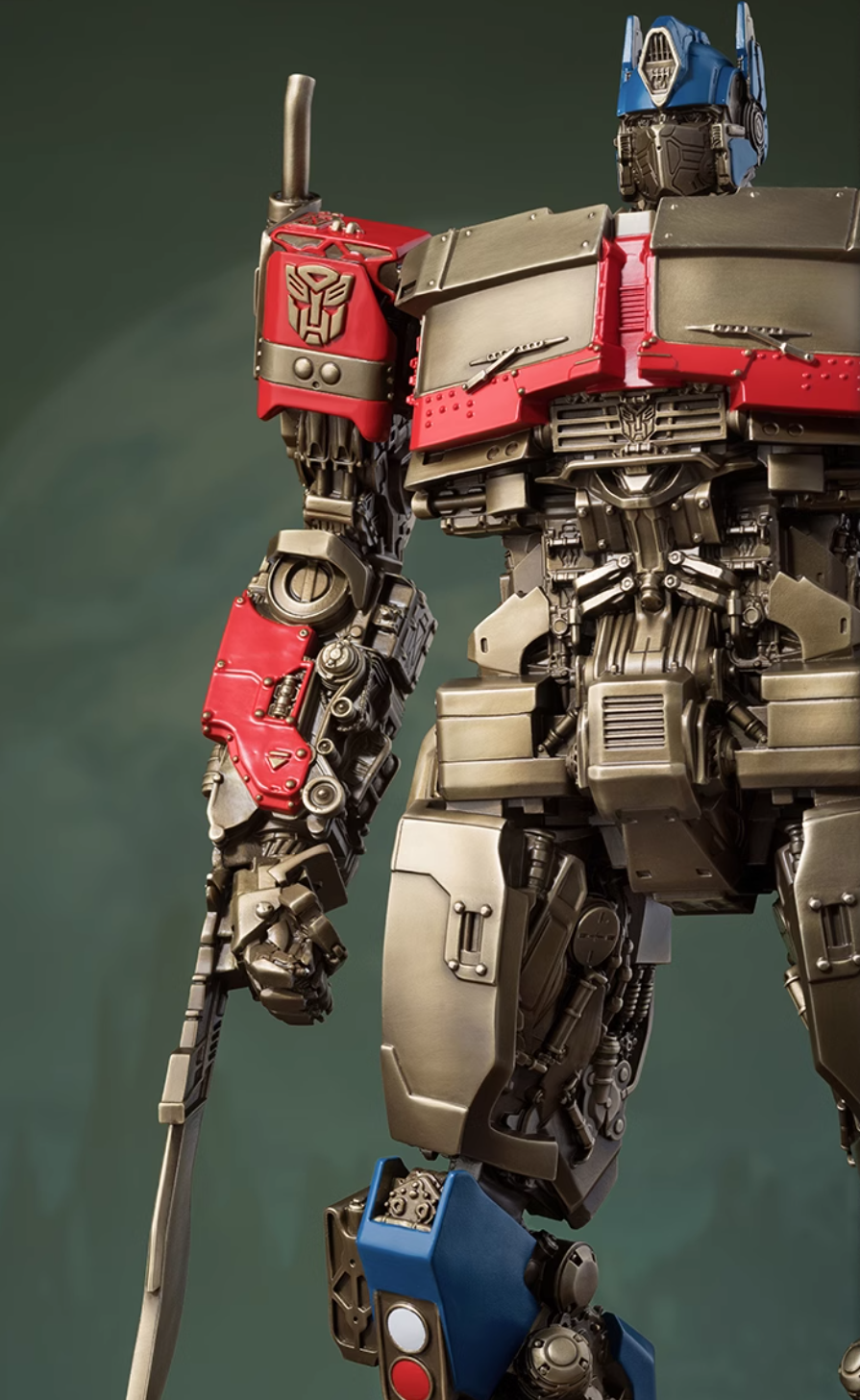 Statua in ottone di Optimus Prime di TONGSHIFU Transformers con licenza Ltd 3999 completamente in metallo