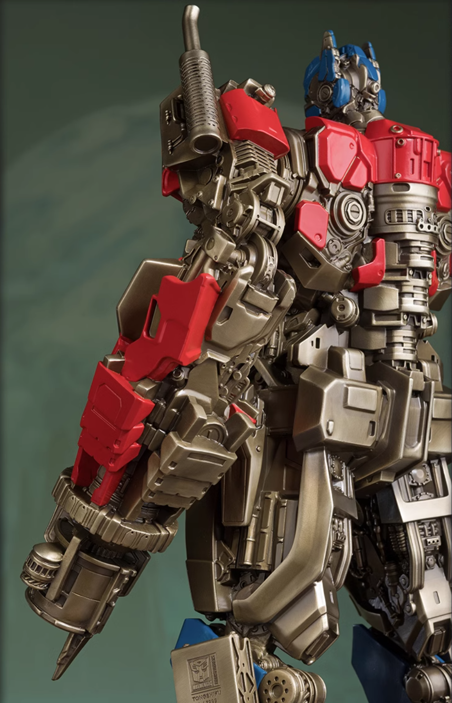 Statua in ottone di Optimus Prime di TONGSHIFU Transformers con licenza Ltd 3999 completamente in metallo