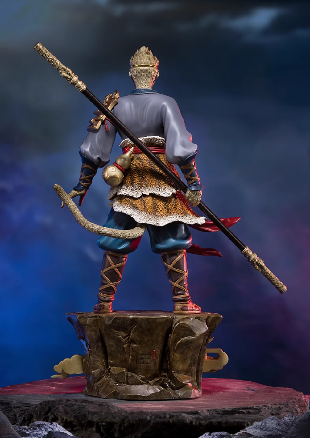 TONGSHIFU Monkey King Brass Statue Heroic Wukong Full Metal Black Myth Style