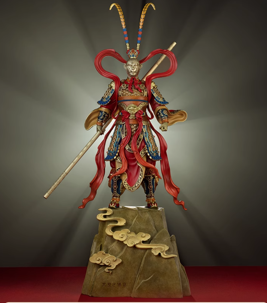 Statua in ottone del Re Scimmia TONGSHIFU, leggendario Sun Wukong, interamente in metallo x66666