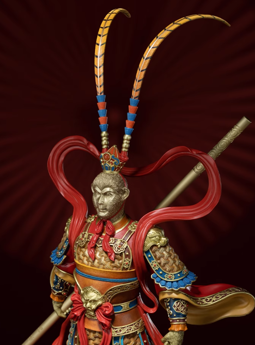 Statua in ottone del Re Scimmia TONGSHIFU, leggendario Sun Wukong, interamente in metallo x66666