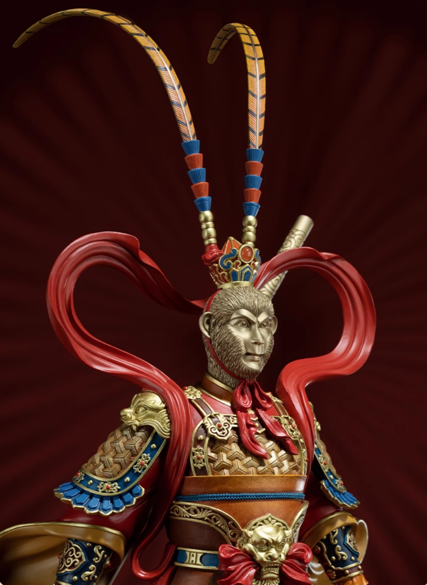 Statua in ottone del Re Scimmia TONGSHIFU, leggendario Sun Wukong, interamente in metallo x66666