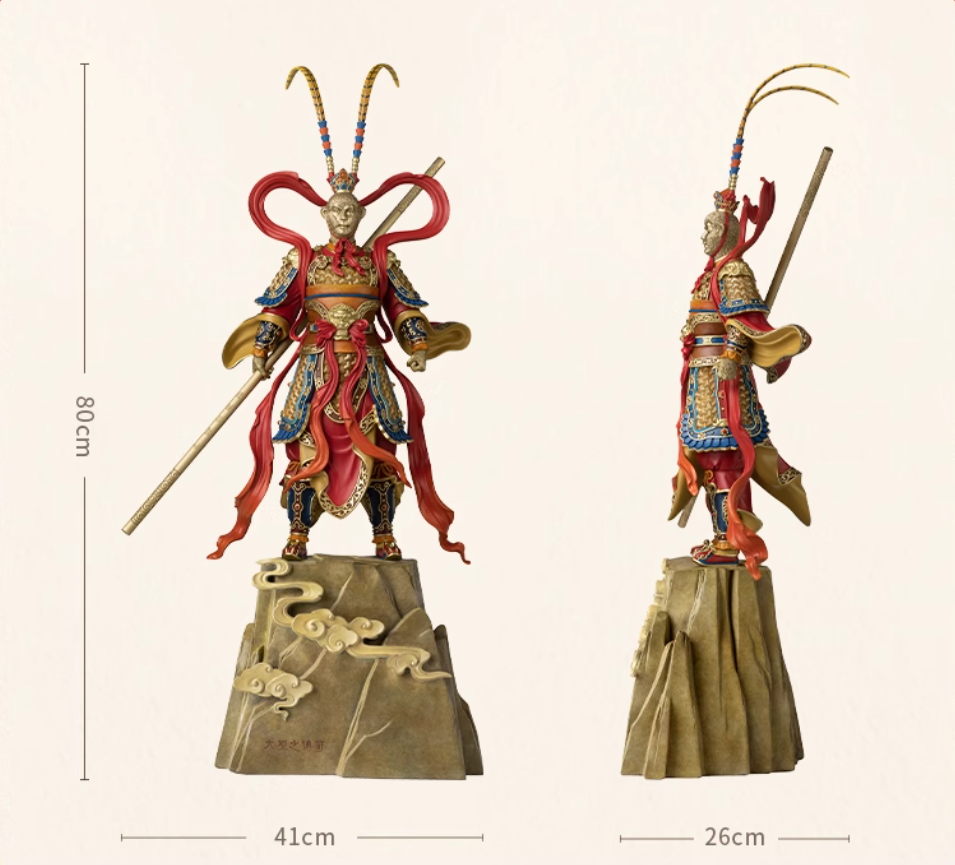 Statua in ottone del Re Scimmia TONGSHIFU, leggendario Sun Wukong, interamente in metallo x66666