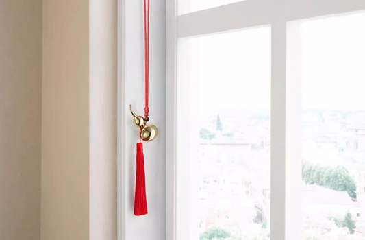 TONGSHIFU Brass Calabash Gourd Desktop Ornament Lucky Charm Mini Art Decor