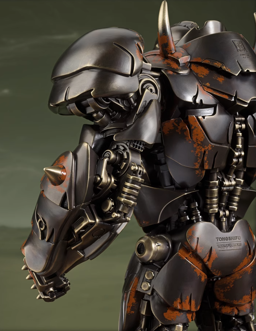 Statua in ottone del guerriero toro TONGSHIFU Transformers Limited x9999 (3,5 kg)