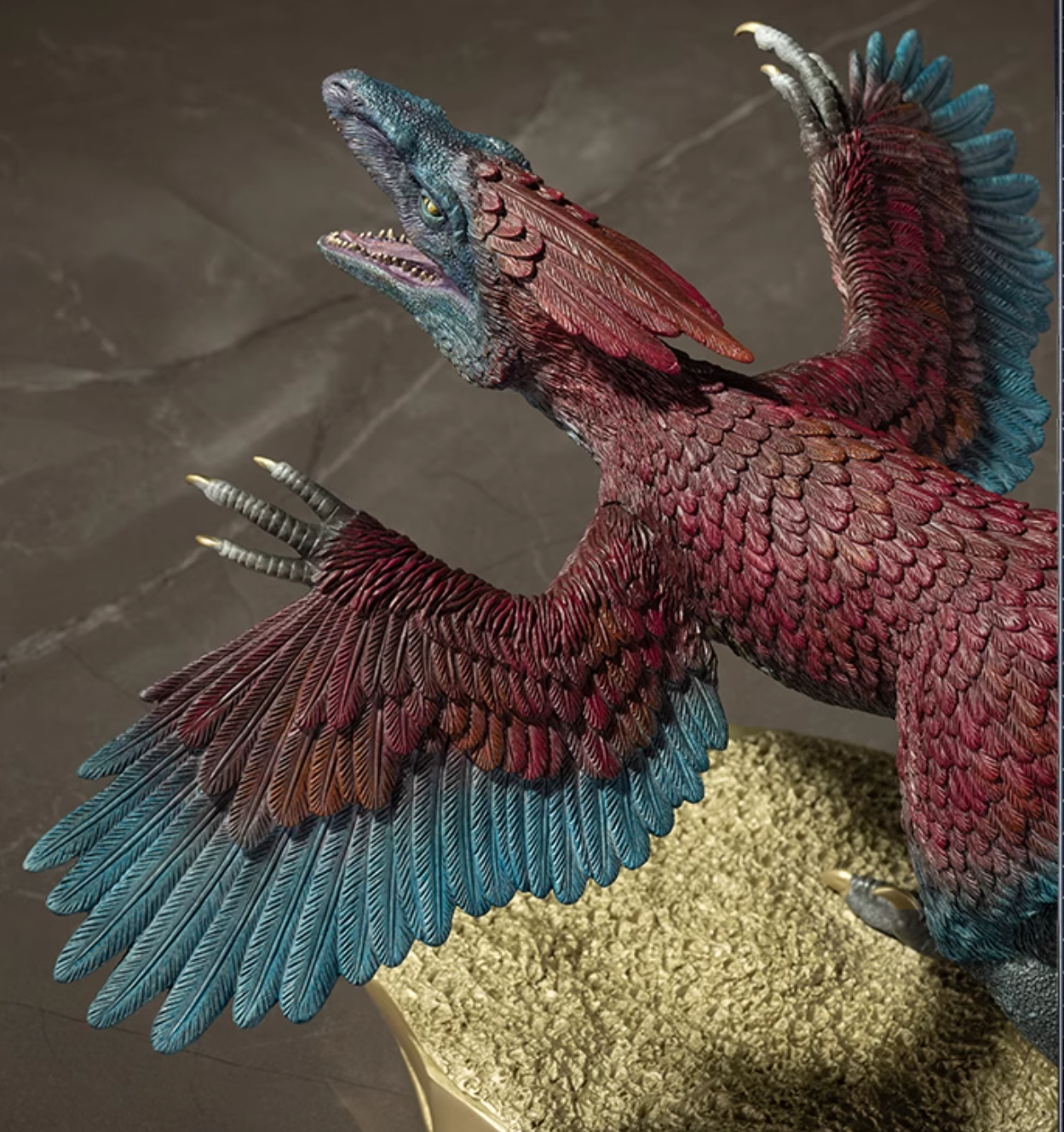 TONGSHIFU Pyroraptor Statue Jurassic World Brass Model Limited x999 (4.2kg)