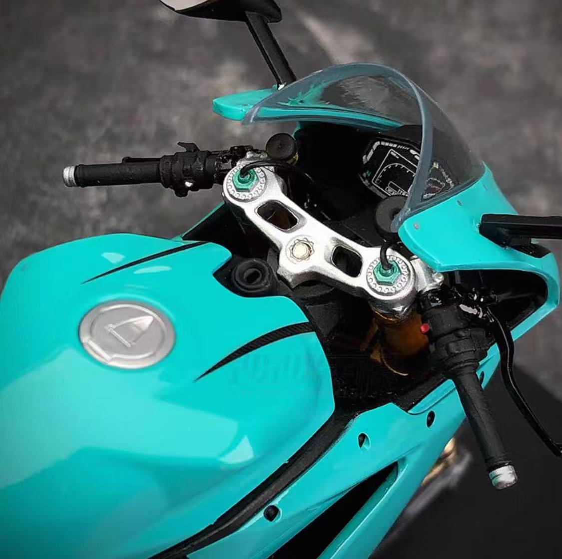 MY Collection 1/12 Ducati 1299s Diecast Metal Motorcycle Tiffany Blue