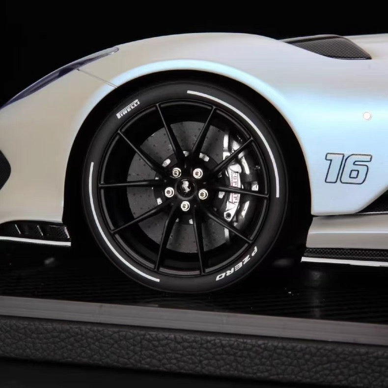 BBR 1/12 Ferrari 812 Competizione Aperta Resin Model Iridescent White