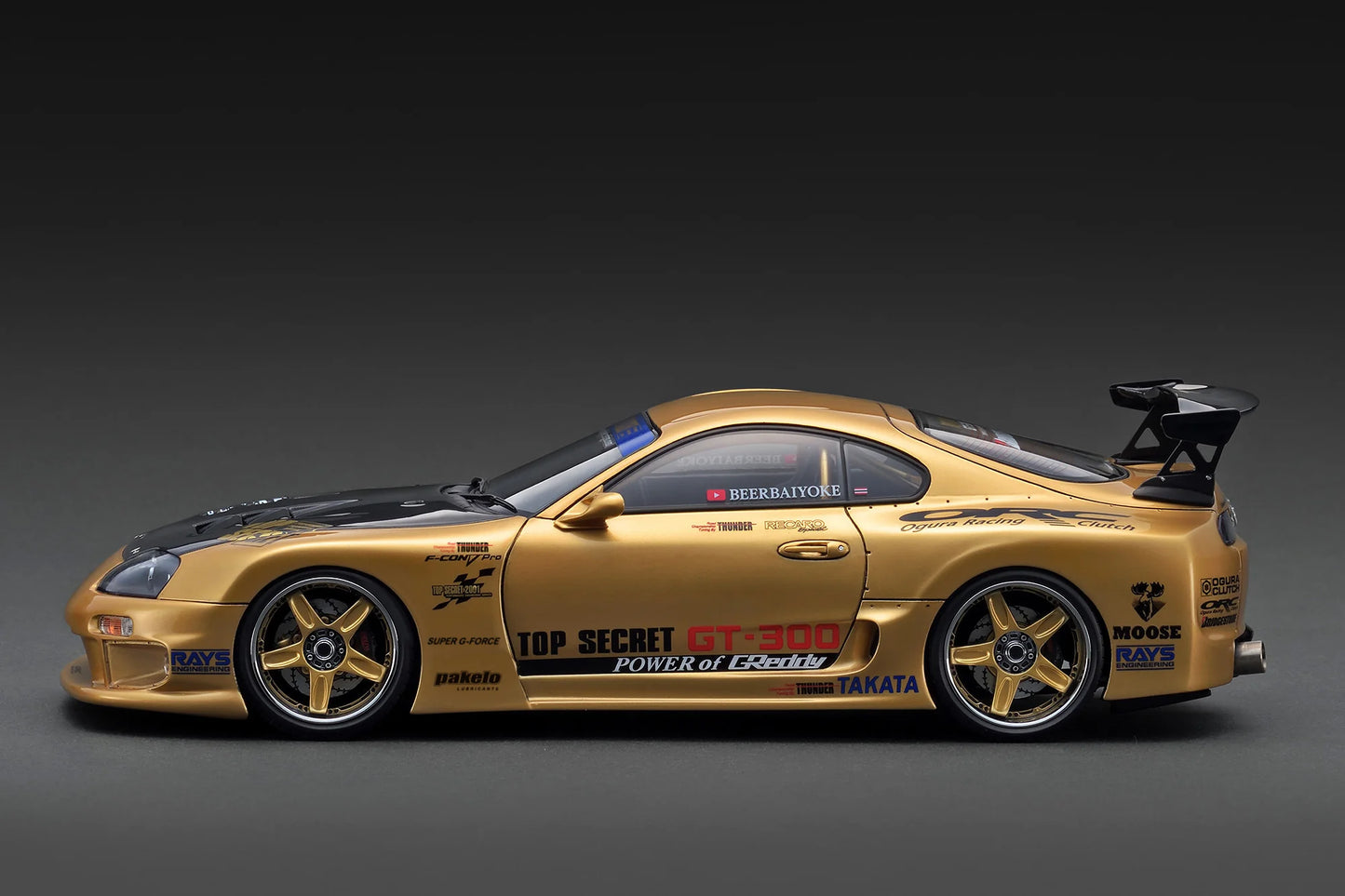 Ignition Model 1/18 TOP SECRET GT300 Toyota Supra (A80) Gold IG3743