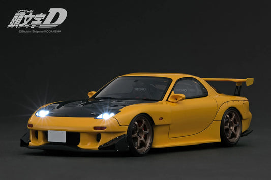 Ignition Model 1/18 Initial D Mazda RX-7 (FD3S) Yellow LED Light IG3801