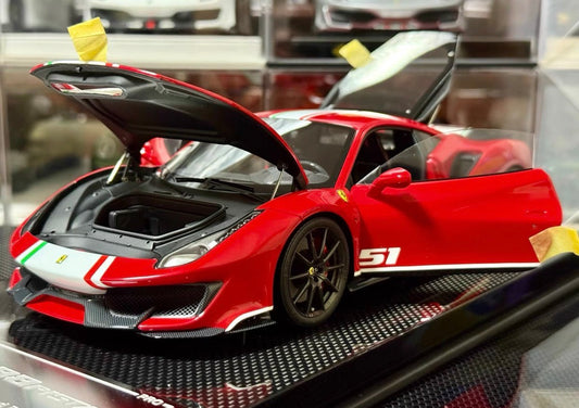 DM PRO 1/18 Ferrari 488 Pista Piloti Fully Open Resin Carbon Base No.51