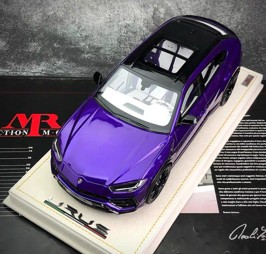 MR 1/18 Lamborghini Urus SUV Purple Limited Edition – White Interior – Limited 16 pcs