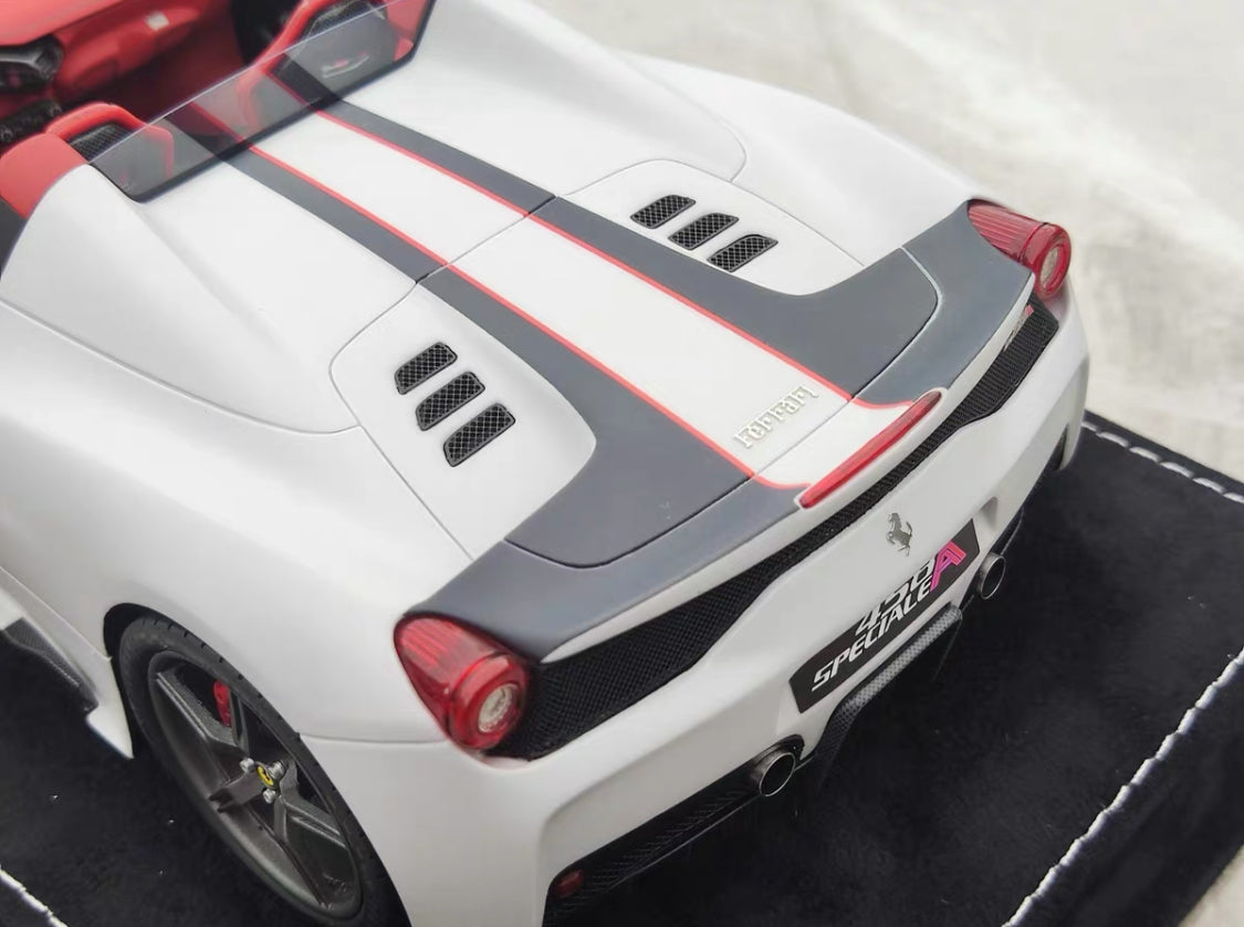 HH 1/18 Ferrari 458 Speciale Aperta Resin Model – Matte Storm Grey – HH341