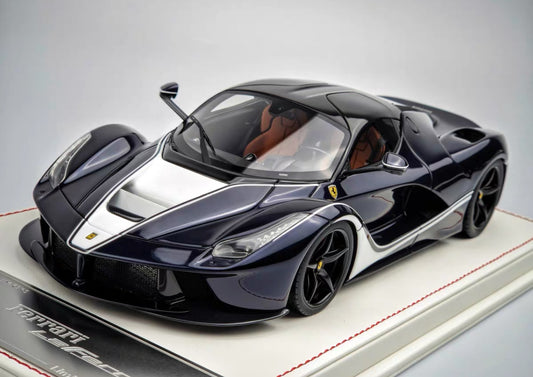 Davis & Giovanni 1/18 Ferrari LaFerrari Blue White Resin Model – Limited Collector’s Edition with Leather Base