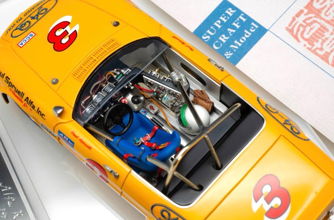 Masterpiece by Hayakawa Matsuyoshi 2000‘s work 1/43 Alfa Romeo 1984 Spyder SCCA Handmade Model