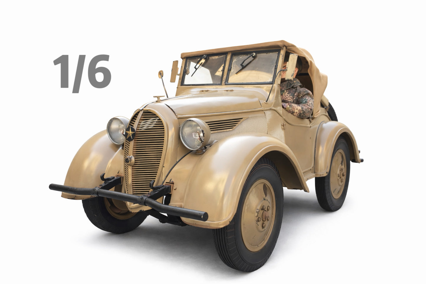 1/6 Scale WWII Mauritania Type 100-5 Jeep Custom Display Model