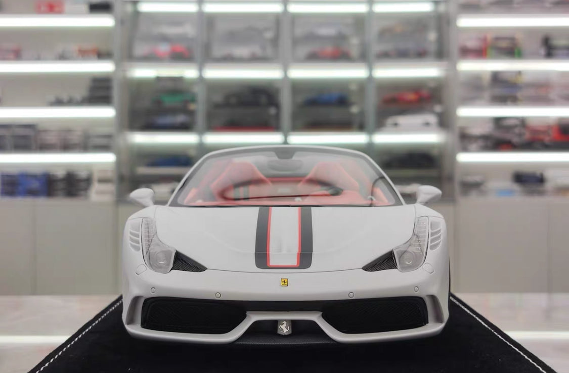 HH 1/18 Ferrari 458 Speciale Aperta Resin Model – Matte Storm Grey – HH341