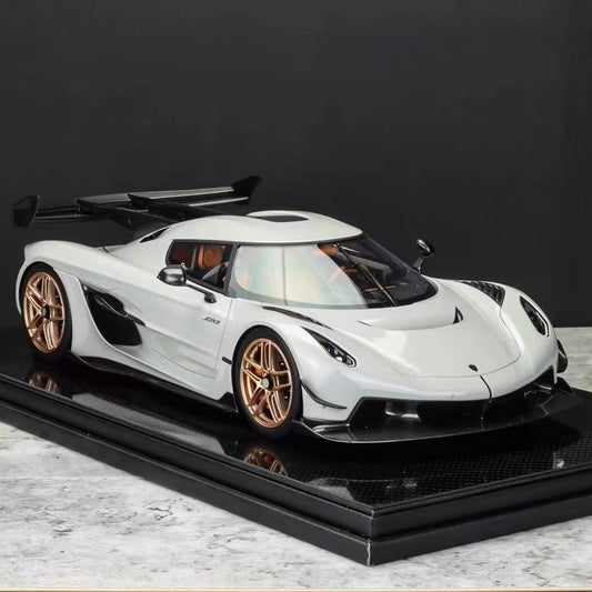 Frontiart 1/12 Koenigsegg Jesko Light Grey Gold Wheels | Resin Model