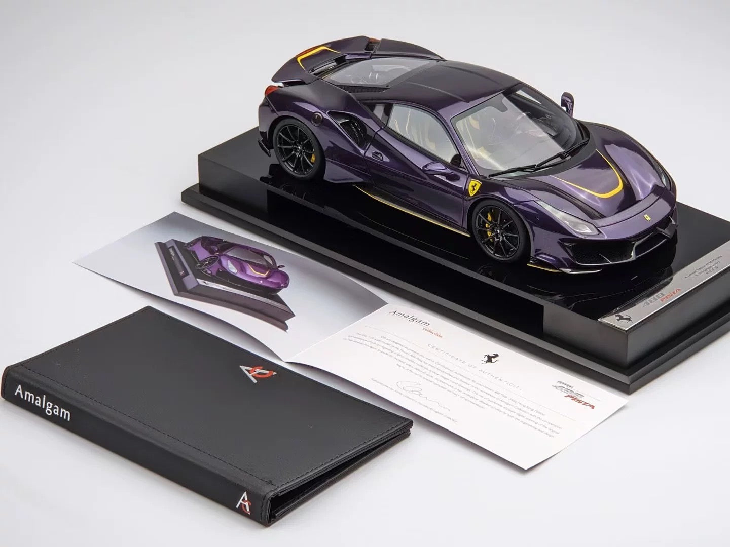Amalgam 1/18 Ferrari 488 Pista Viola Resin Model