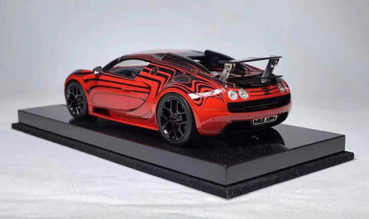 HH 1/18 Bugatti Veyron Resin Model Ceramic Red & Black