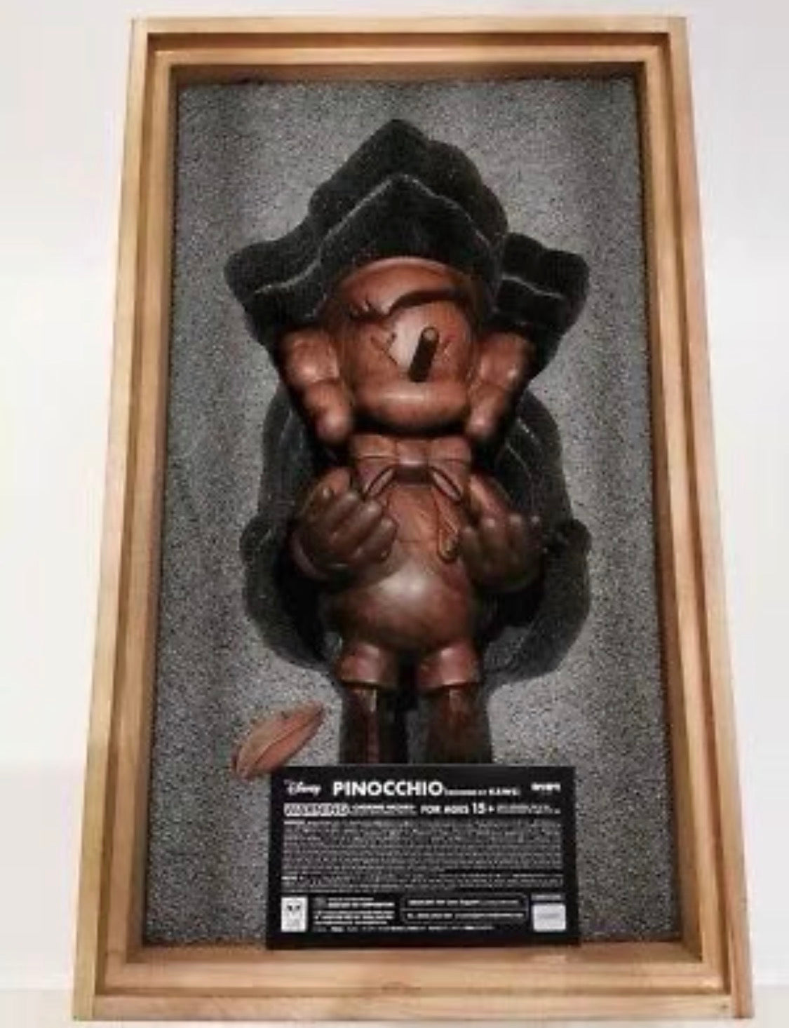 KAWS Pinocchio Wooden Figure Limited Edition Art Toy