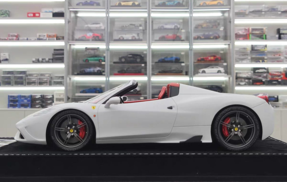 HH 1/18 Ferrari 458 Speciale Aperta Resin Model – Matte Storm Grey – HH341