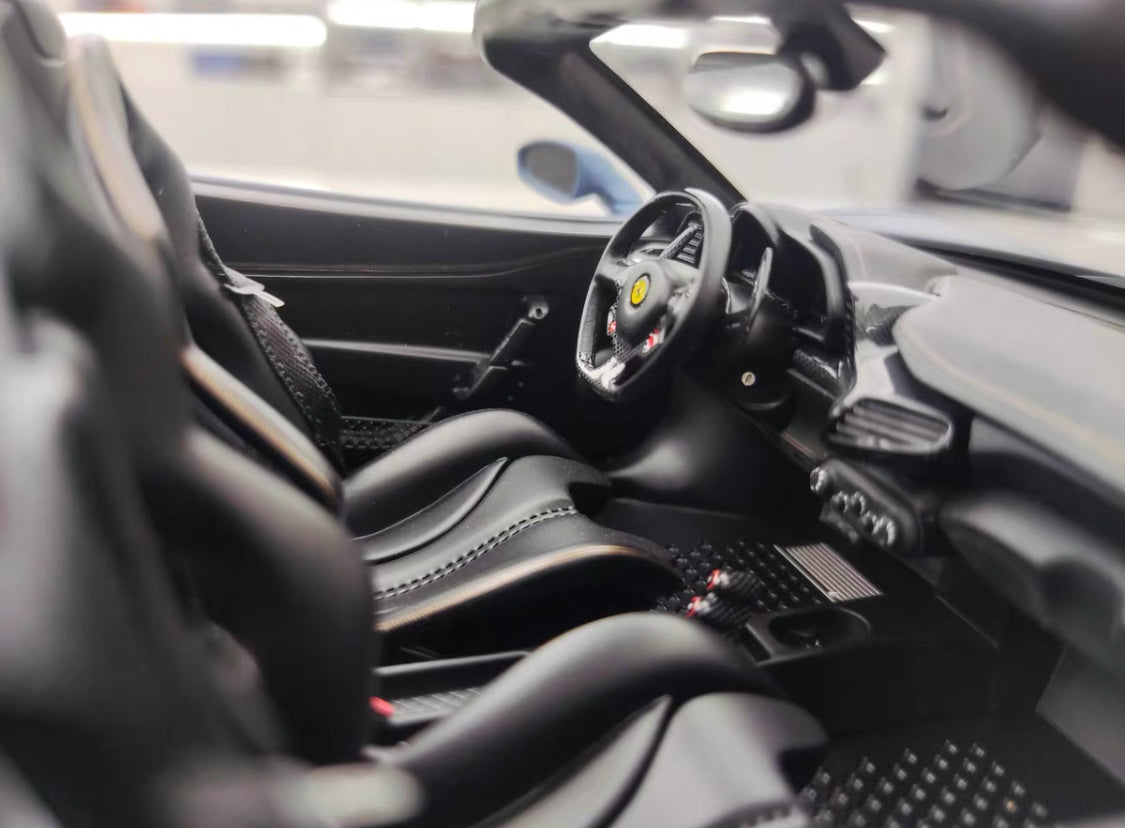 HH 1/18 Ferrari 458 Speciale Aperta Resin Model – Matte Abu Dhabi Blue – HH340