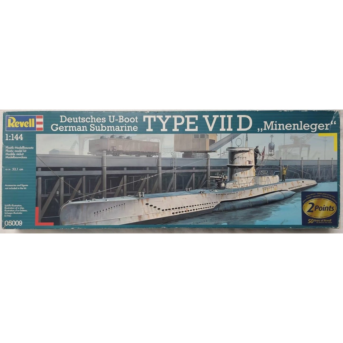 Revell 05009 1/144 German U-Boat Type VIID Minelayer Submarine Kit