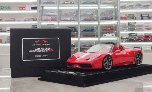 HH 1/18 Ferrari 458 Speciale Aperta Resin Model – Rosso Corsa Red – HH333