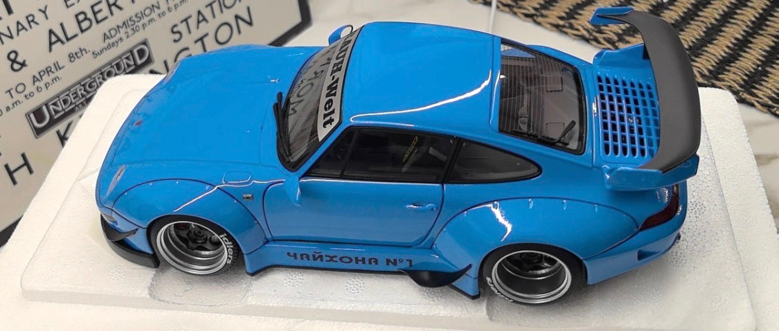 AUTOart 1/18 Porsche RWB 993 Blue Composite Model Limited Edition
