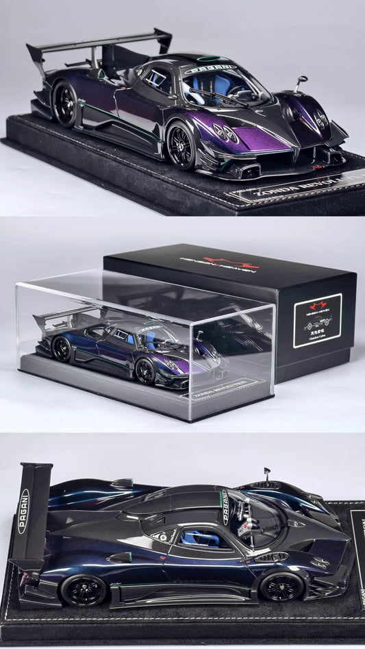 HH 1/18 Pagani Zonda R & Zonda Revolucion Color Shift Purple Carbon