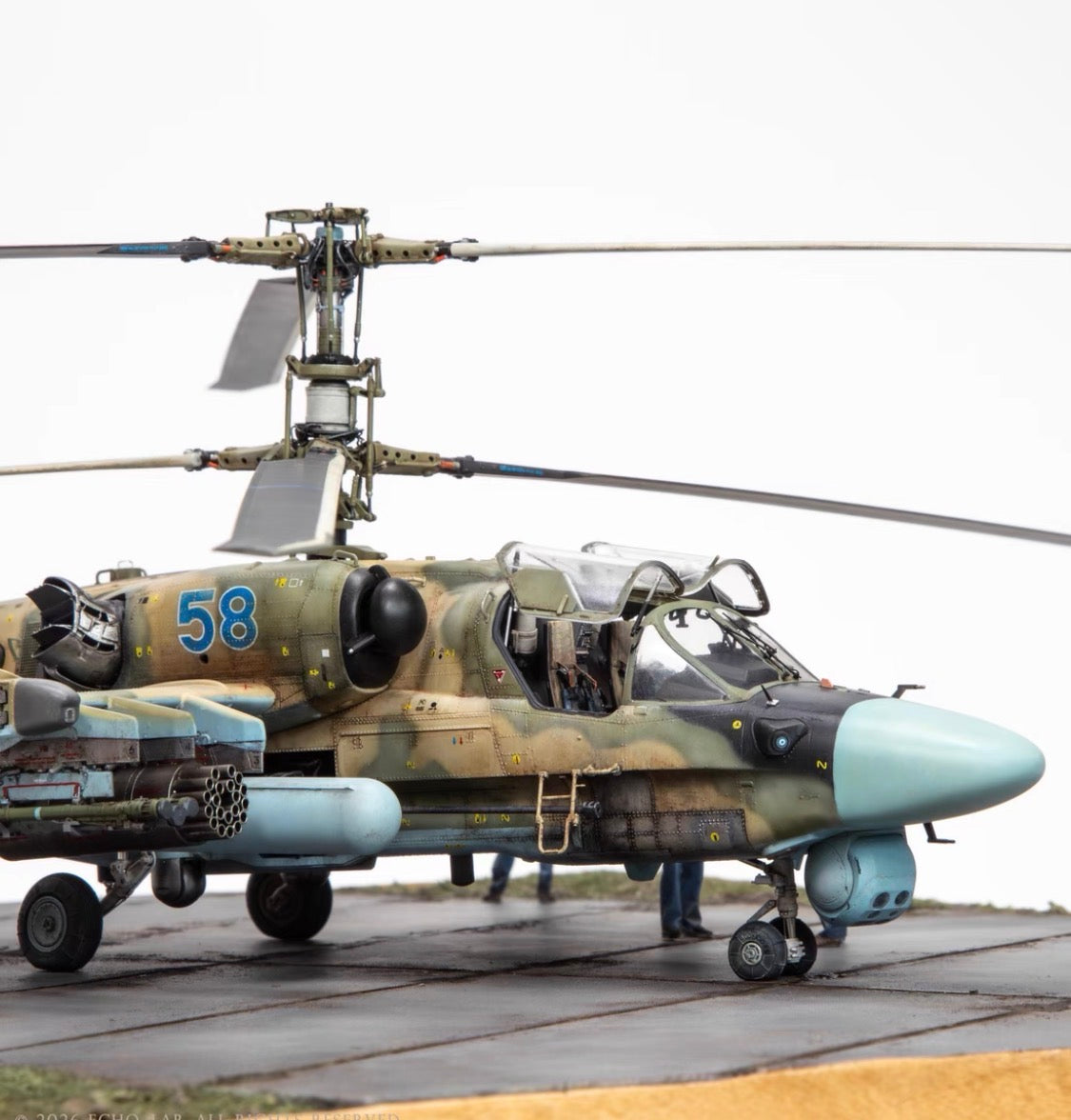 Custom Built Kamov Ka-52 Alligator Desert Camouflage 1/48 Display Model