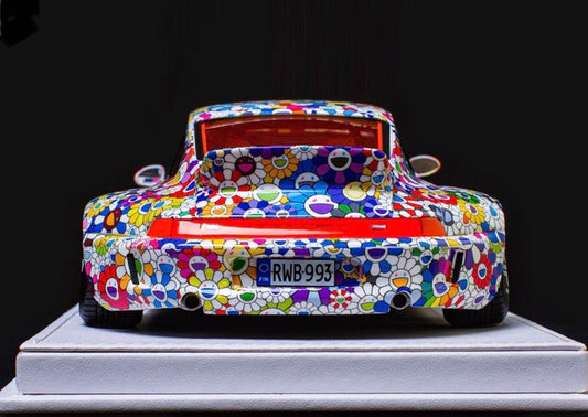 VIP 1/18 Porsche RWB993 Sunflower Resin Model Car with Display Case